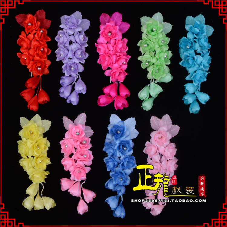 成都鬓花头饰小花头花 真丝绢花