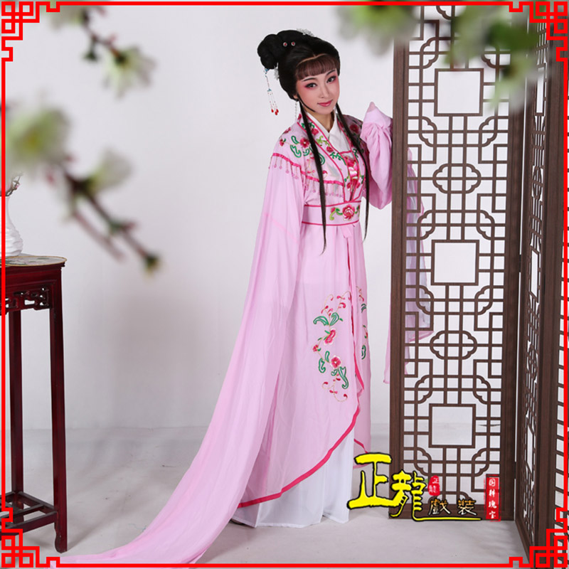 成都花旦黄梅戏服古装戏服水袖戏剧假云肩长披